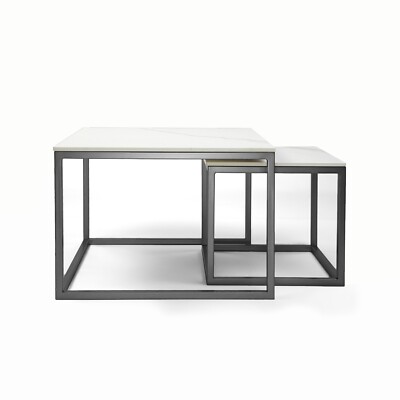 Tischsatz Couchtisch FRANKO Calacatta Michelangelo S 60/40
