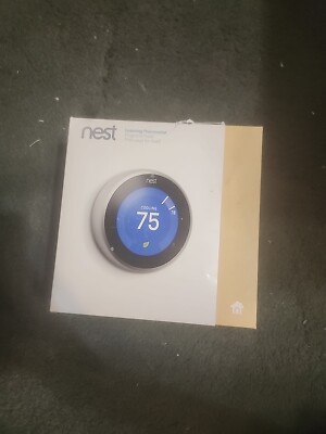 Google Nest T3007ES Learning Thermostat - Smart Wi-Fi-Stainless Steel - NEW