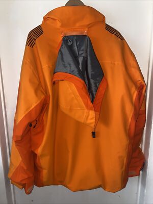 Men's Goldwin Ski Snow Jacket Size XL Orange Blue Trim Winter Coat