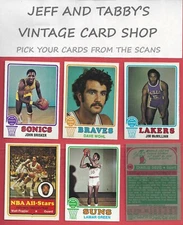 1973-74 TOPPS BASKETBALL / SEE DROP DOWN MENU FOR CARD YOU WILL RECEIVE