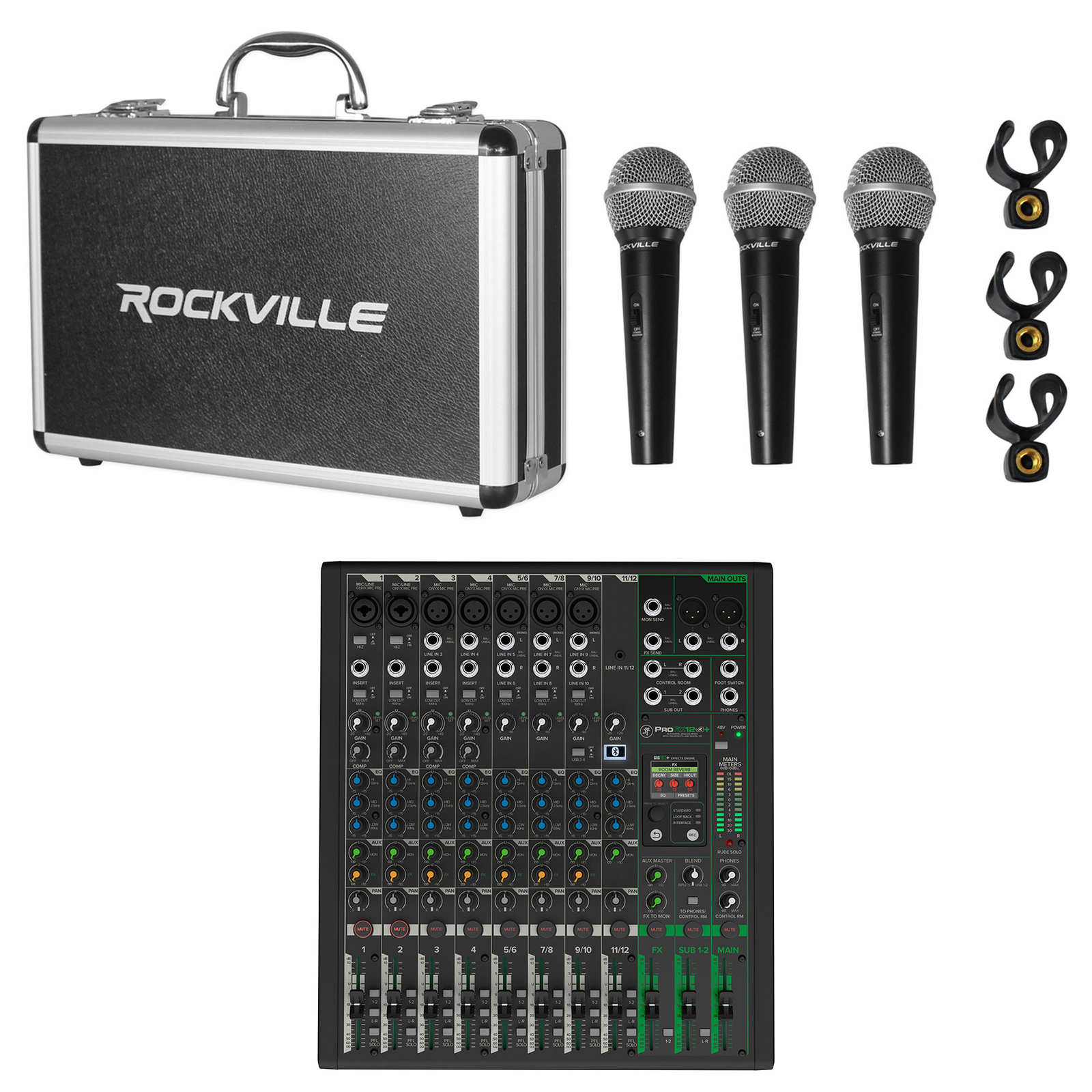 Mackie ProFX12v3 12-канальный микшер улучшенных эффектов с USB3 микрофонами ProFX12 v3 56990₽