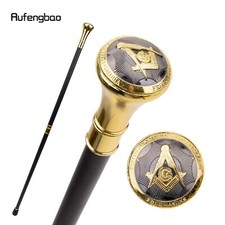 Golden Freemasonry Freemasons VG Totem Relief Walking Cane Fashion Walking Stick