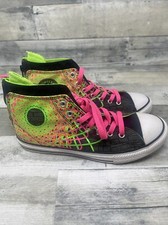 Converse Junior 6Y Neon Double Chuck Taylor All Star 649963C Black /Green/pink