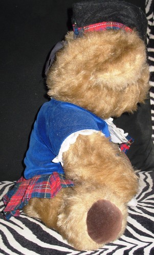 Scottish soft Plush 16" Bear w/ authentic garb from Scotland Made in UK 1980's - Picture 5 of 11