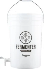 6.5 Gallon Ported Fermenting Bucket w Lid & Spigot Food Grade Brewing Pail Beer