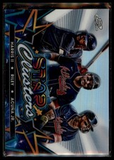 2023 Topps Chrome Cosmic #SC-9 A. Riley / R. Acuña Jr / M Harris Star Clusters