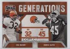2011 Panini Threads Generations Jim Brown Ernie Davis #2 HOF 7v7