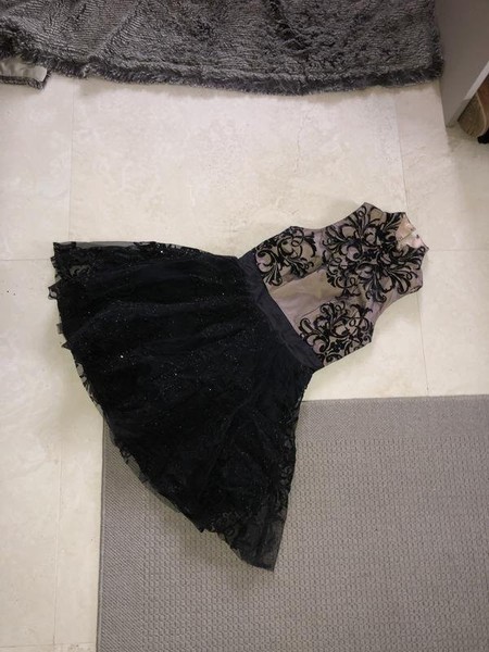 Women Key Dress Black Mesh 32