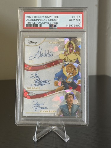 Aladdin [Red] #TR-4 2025 Topps Chrome Disney Triple Facsimile Autograph card