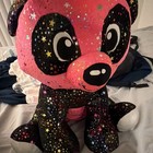 Large 24-36in Pink & Black Star Print Teddy Bear Plush Stuffed Toy Washable — photo 1