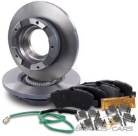 Atec Bremsscheiben Voll Ø288+BREMSBELÄGE+WARNKONTAKT HI FÜR Ford Transit V363