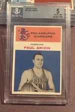 1961-62 Fleer #2 Paul Arizin BGS 5 EX Philadelphia Warriors 