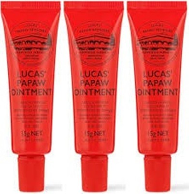 3 Tubes of Lucas Papaw Ointment 15g - Made in Australia - Free Fast Shipping
