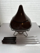 Hersey’s Kisses  Brown Fondue Set with Forks