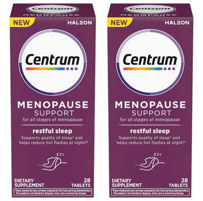 2 Pack Centrum Menopause Support Restful Sleep Supplement 28 tablets each 4/26