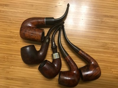 tobacco pipe estate lot bent stem excellent set rare antique vintage  