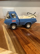 Vintage 1970s Tonka 9" Wrecker Tow Truck Pressed Steel Blue White Sold As Is