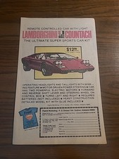 Lamborghini Countach 1/20 Scale Vintage 1979 Print Ad 7x10 Great To Frame