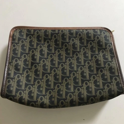 Sac à main Christian Dior vintage trotter pochette motif logo occasion élégant