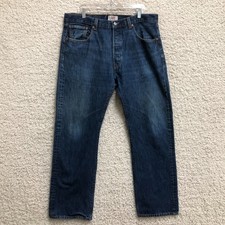 VINTAGE Levis 501 Jeans 38x32 Men Blue Denim Straight Leg Original Button Fly
