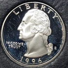 1996-S Gem Proof Silver Washington Quarter - Recent Set Break
