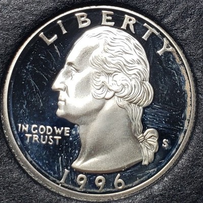 1996-S Gem Proof Silver Washington Quarter - Recent Set Break
