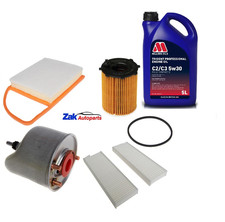 FOR CITROEN C3 C4 PICASSO C5 1.4 & 1.6HDi 2009- AIR OIL FUEL CABIN FILTER & OIL