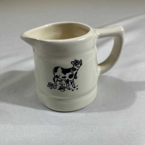 Vintage Mini Cow Creamer Pitcher Ceramic Farmhouse Cottagecore Creamer Small