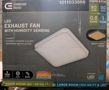 Commercial Electric BF1110 80/110 CFM Humidity Bath Exhaust Fan w/ Night Light