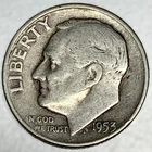 1953-D Roosevelt Dime - Circulated Condition - 90% Silver - US Coin - 2941