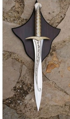 LORD OF THE RINGS STING, SWORD BILBO  FRODO BAGGINS With wall plaque New