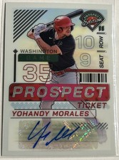 2024 Panini Prospect Edition Baseball Yohandy Morales Prospect Ticket Auto