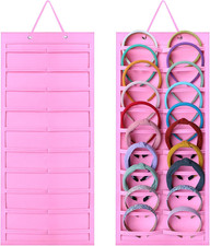 Hanging Headband Holder Organizer for Girls, Wall-mount Headband Storage Display