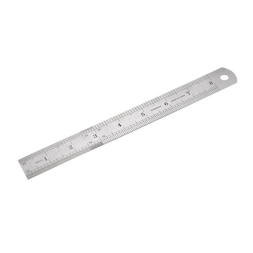 Righello in metallo, 10 x 4 cm misuratore di misurazione in metallo accessorio per cucito per quilting e cucito