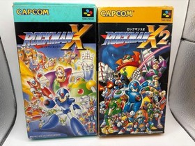 Rockman X X2 W/box Instruction Super Famicom SFC Cartridge Tested