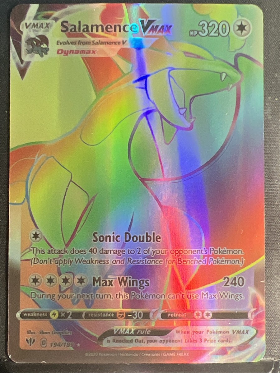 Salamence VMAX - 194/189 Pokemon TCG Darkness Ablaze Sword & Shield Secret  Rare