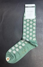 VK Nagrani Men's Dress Socks Mid Calf M101 FIORELLINI GREEN