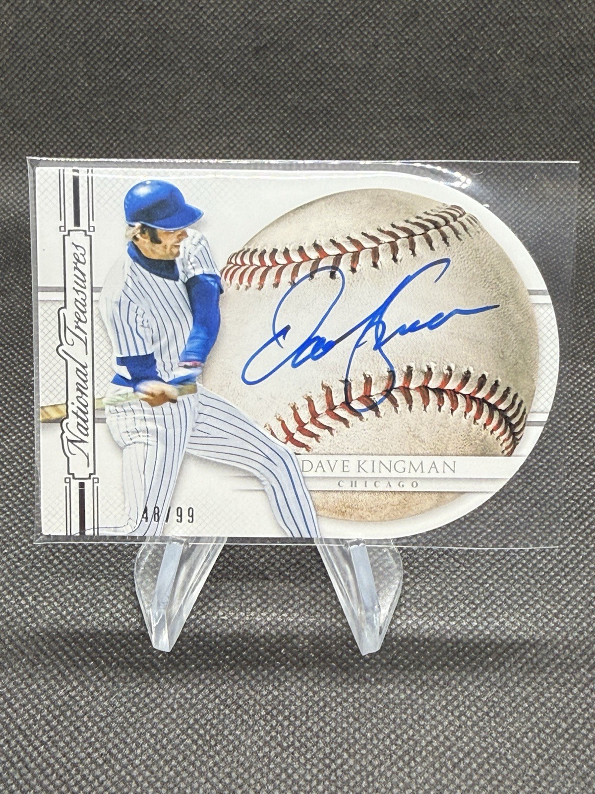 2015 Panini National Treasures Dave Kingman On Card Auto Die Cut /99 #24 Cubs