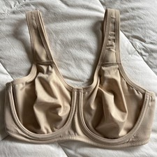 Wacoal Simone Sport Underwire Bra Women  s 34C Nude Sand Beige Tan 855170 EUC
