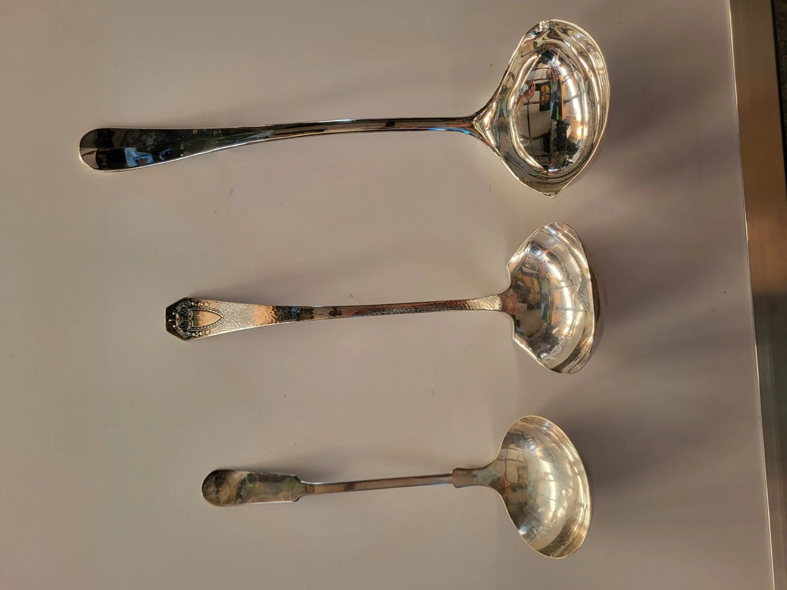 silverplated ladles From BAILEY BANKS & BIDDLE CO, ROGERS BROS and Sheffield