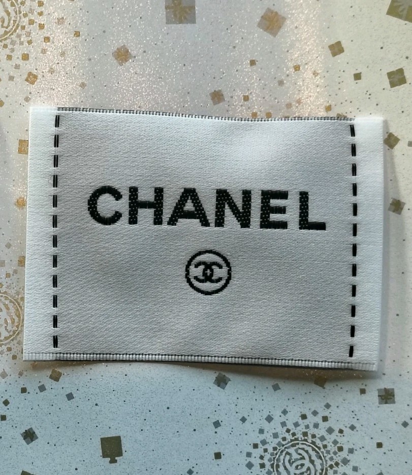 1 Chanel Clothing Replacement Label Tag Sewing Tags 2.25