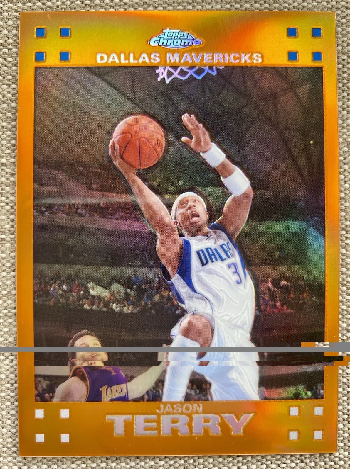 2007-08 Topps Chrome Jason Terry Orange Refractor #043/199 Mavericks