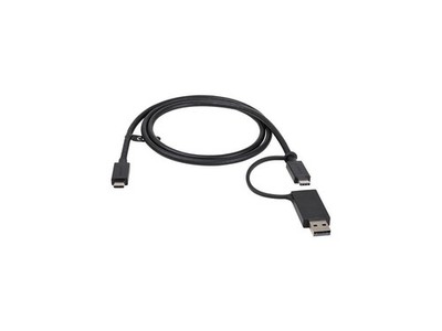StarTech.com 3ft/1m USB-C Cable with USB-A Adapter Dongle, USB-C to C