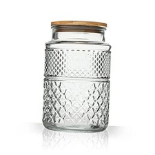 Large Glass Storage Jar, 60 FL OZ Glass Food Storage Containers Round 60FL OZ