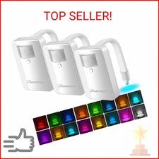 Chunace 3 Pack Toilet Night Lights with Motion Activated Sensor, 16 Colors LED N