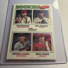 2026 Topps Heritage chrome KYLE BACKHUS JOEL PEGUERO ANDREW ALVAREZ FARRIS RC 