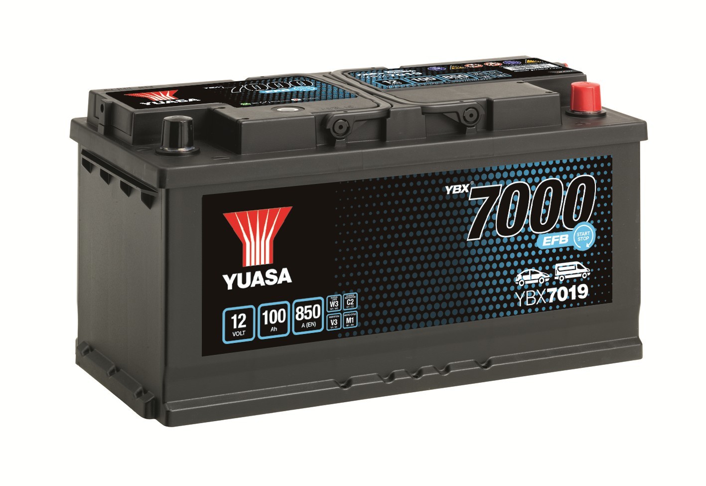 EFB Car Battery YBX7019 Yuasa 019 EFB 850A 100Ah 4Yr WTY 353x175x190 Start Stop - Image 66
