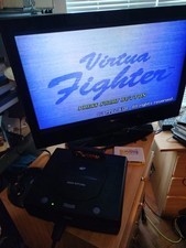Sega Saturn Video Game Console with 1 controller, 2 carts, 4pal 7japanese games
