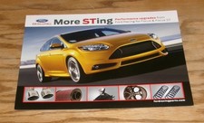 Original 2012 2013 2014 Ford Focus Performance Upgrades Sales Sheet Brochure