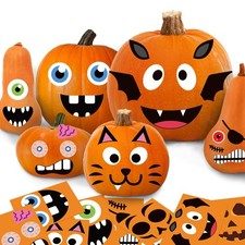 Pumpkin Decorating Kit DIY Halloween Pumpkin Stickers Decorations